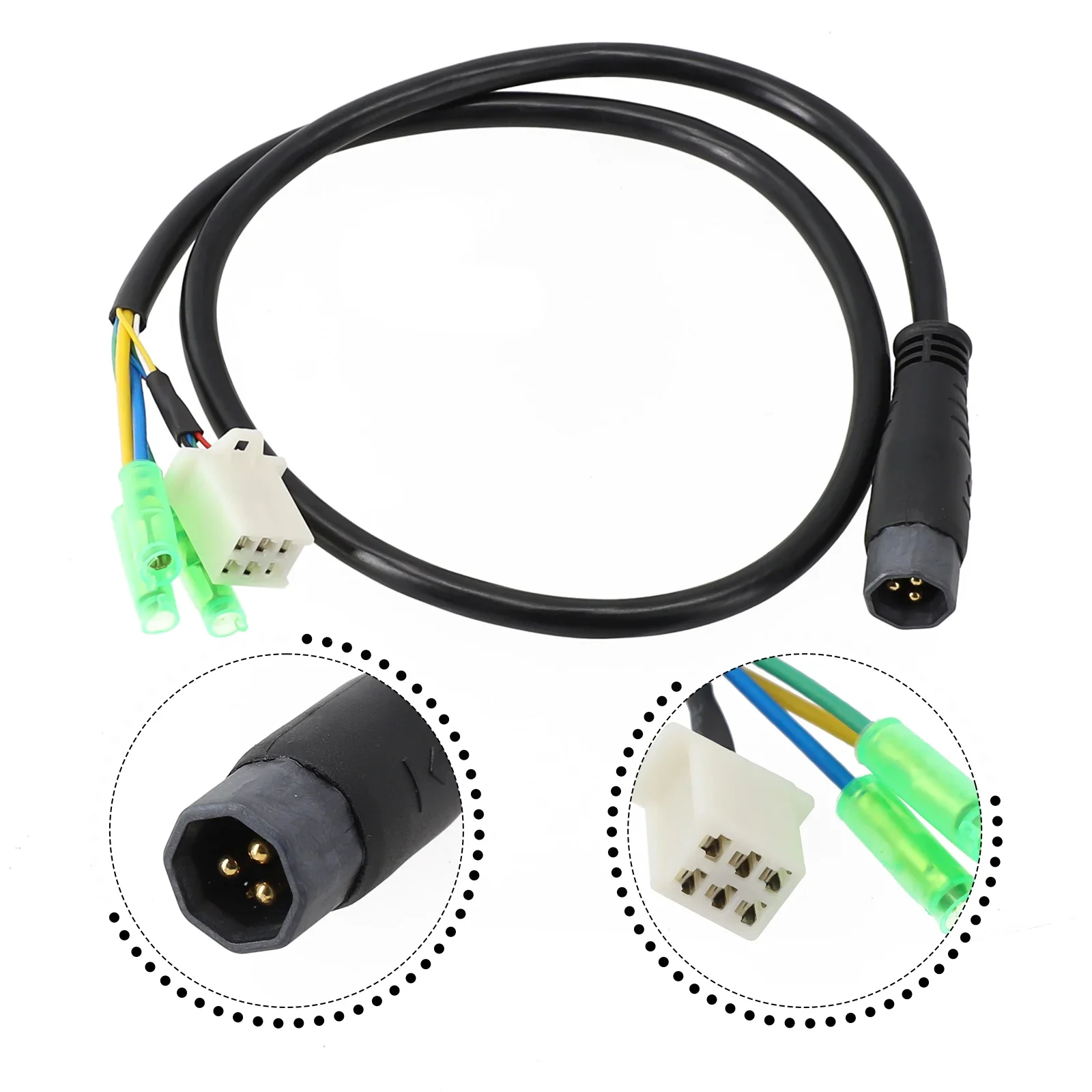 Male Connector 9Pin Motor Cable Nine-Core Motor 9 Pin Male Connector Black Adapter EBike Electric Bicycle Large Waterproof New