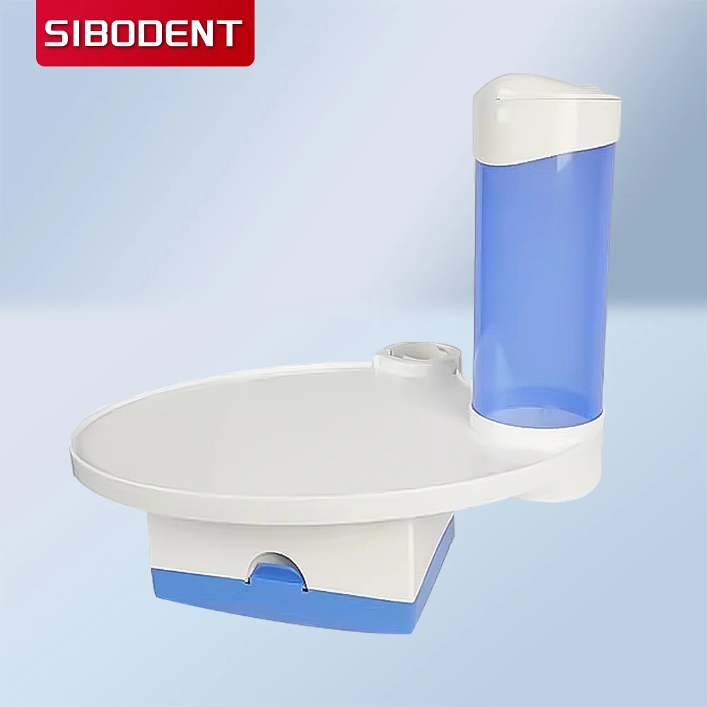 

Piezas odont. Escalador silla dent. Bandeja. Unids. extra. Soporte vasos desech. con caja pañuelos. 1 ud.