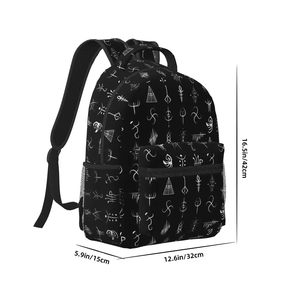 Bloodborne Caryll Runes Printed Lightweight Casual Schoolbag For School, Outdoor, Shopping, Office 17in