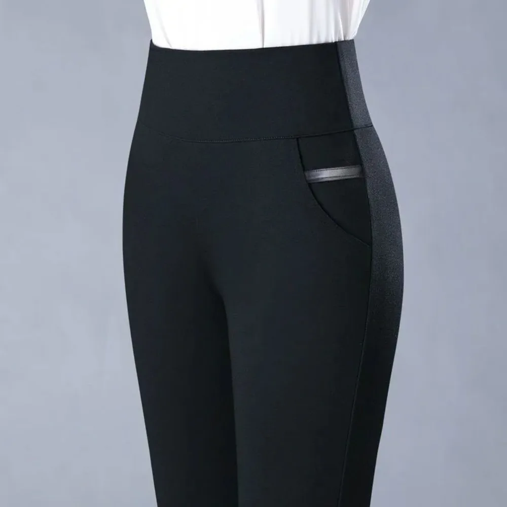 1pcs Spring Autumn Women's High Waited Leggings Comfort Breathable Pants Female Casual Slim Fit Pants Ladys Elastic Pencil Pants