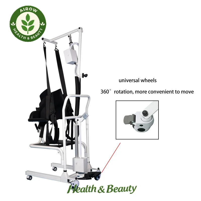 AIROW Professional Nursing Equipment Patient Lift, Whole Body Assisted Transfer Sling  One-Button Lift