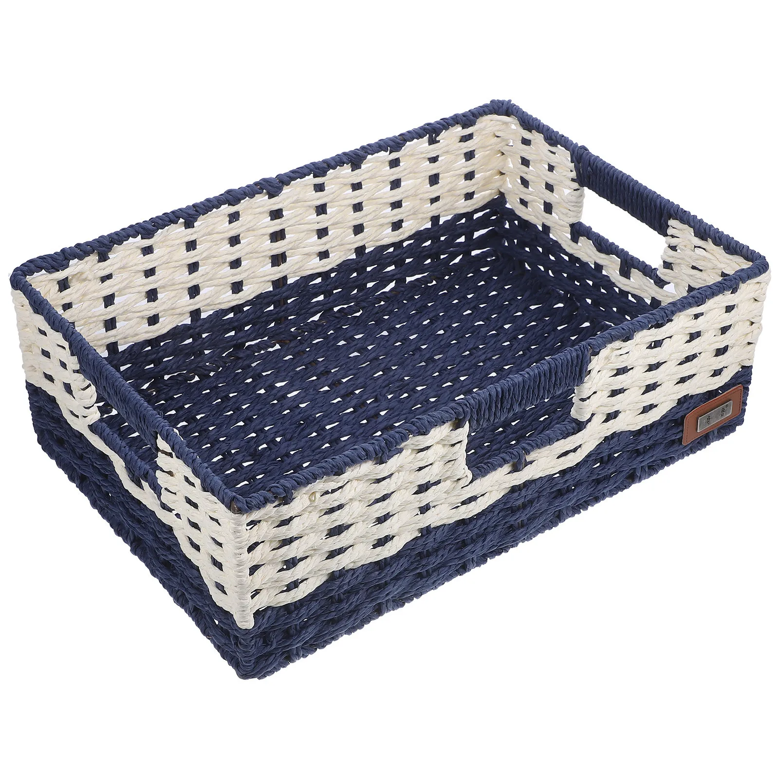 

Woven Desktop Storage Basket Large Capacity Household Organizer Multipurpose Sundries Basket Storage Organizer for Home Supplies