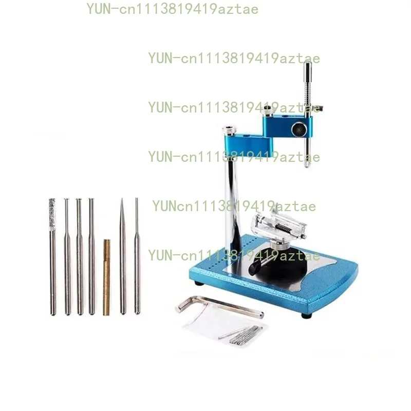 Dental Lab Surveyor Parallel Visualizer Fully Adjustable Square Base Parallel Observation Equipment Blue Color