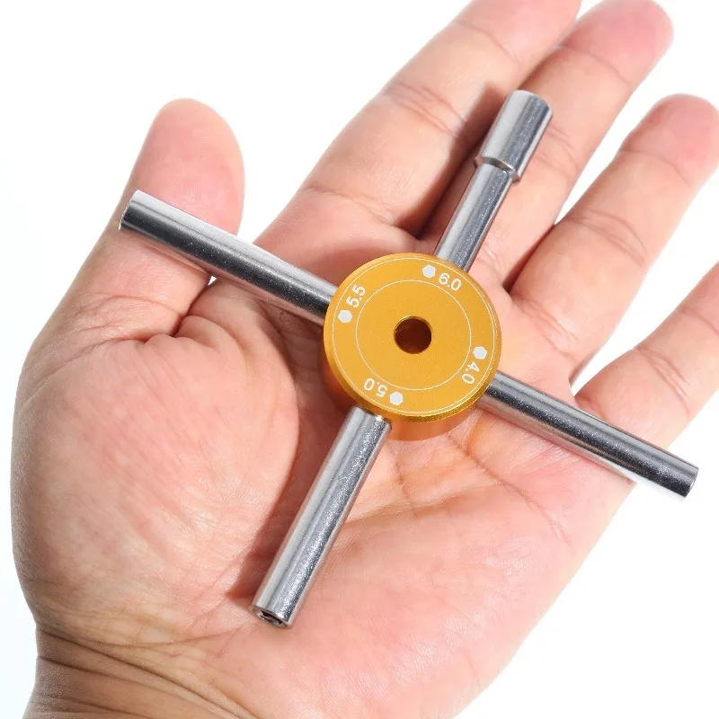 Cross Socket Nut Removal Tool Hexagon Four-in-One Model G4 Wrench 4.0-5.0-5.5-6.0mm Universal Fit for Home And Auto Repair