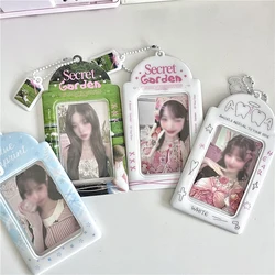 New Photocard Holder Cute 3 Inch PVC Girl Card Holder Storage Card Display Protective Pendant Idol Photo Card Organizer