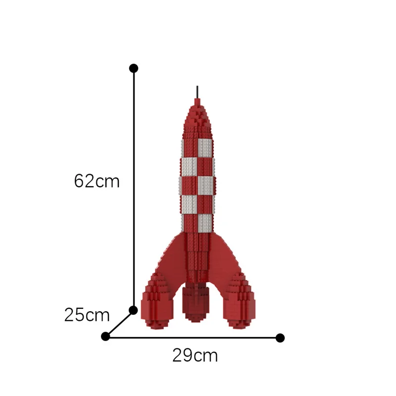 MOC – fusée lunaire, vaisseau spatial, blocs de construction, pièces de briques à assembler, jouet STEM pour enfant, cadeau à collectionner, à monter soi-même