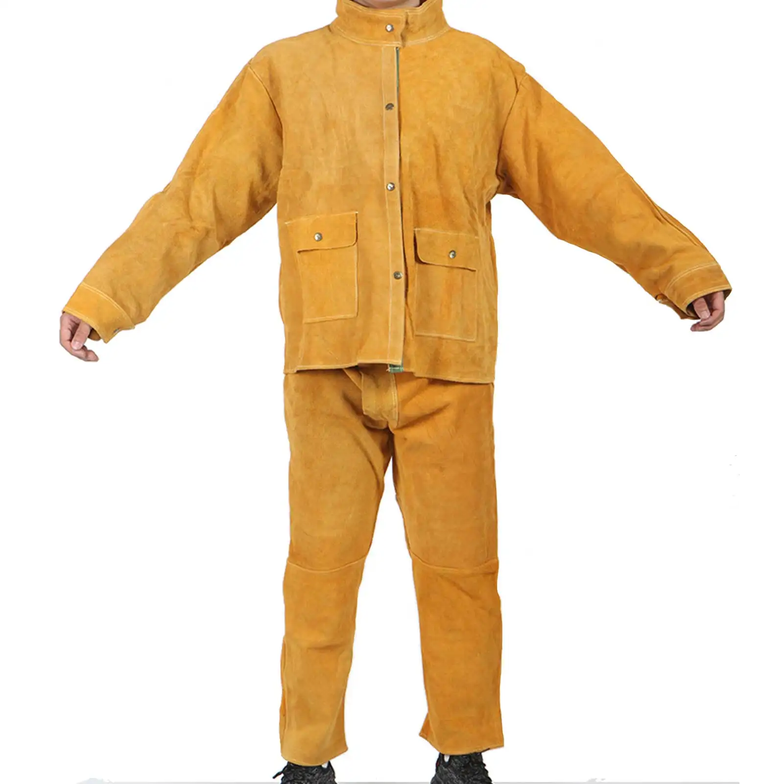 

Suit High-neck Heat-resistant Male Cowhide Welding Clothing Flame-retardant And Splash-proof Welding Clothing