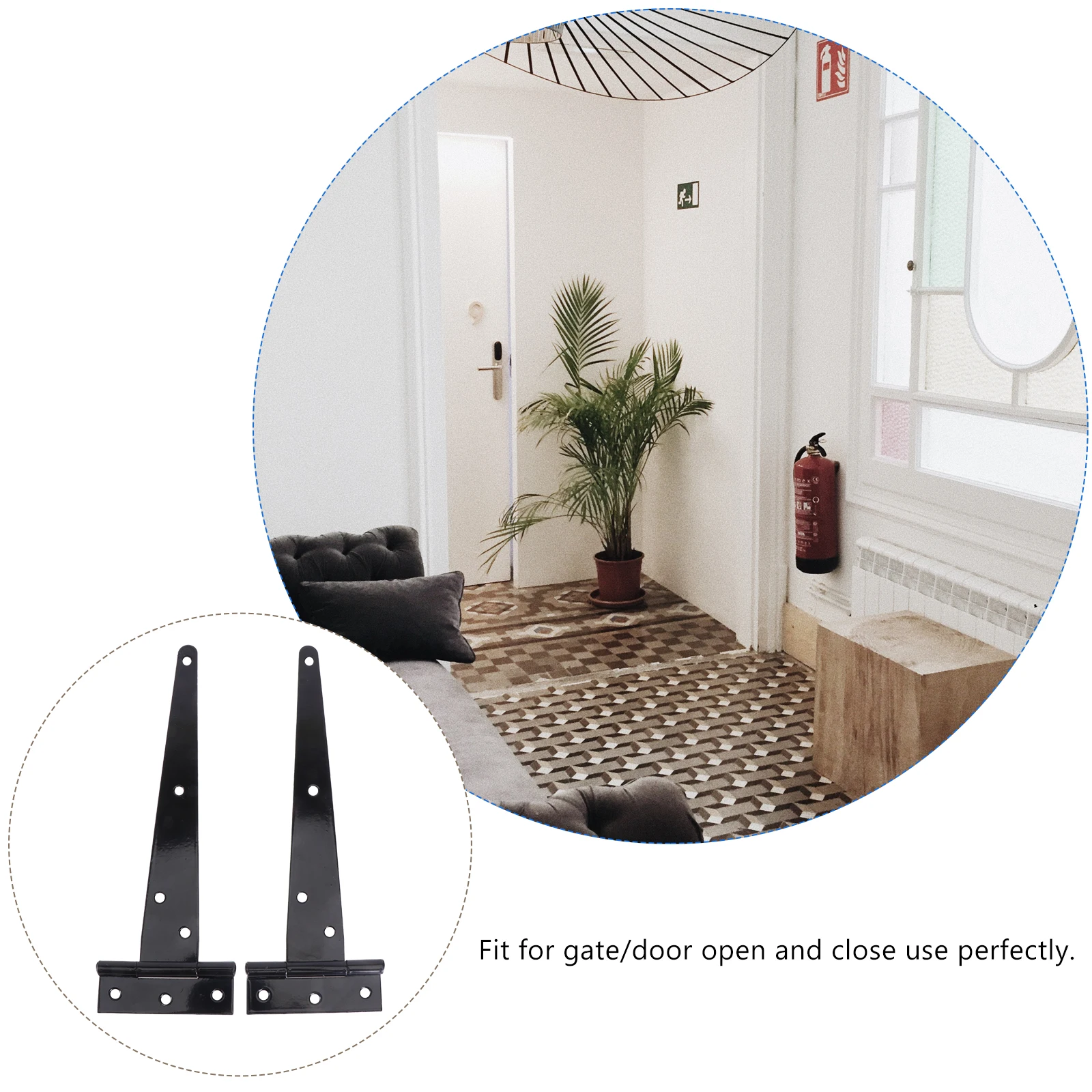 

2 PCS T-shaped Hinge Hinges for Cabinet Doors niture Gate Inches Heavy Duty