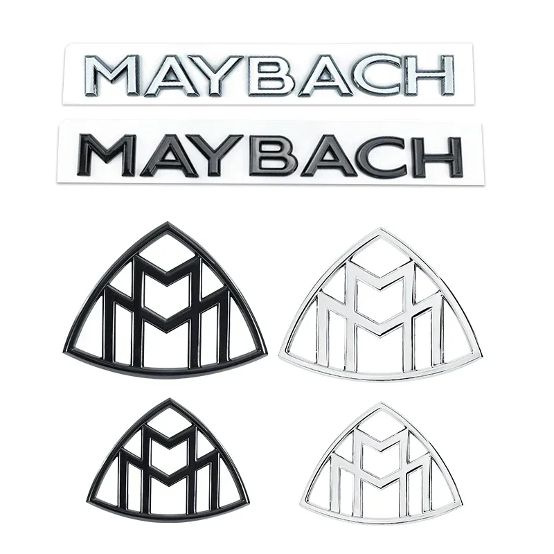 3D ABS for Maybach Car logo Fender side sticker Rear Bumper tail door trunk sticker car rear Emblem sticker styling Accessories