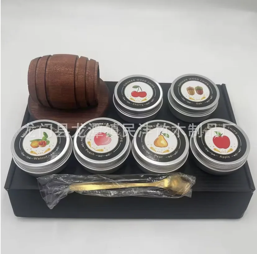 Whiskey Roker Kit met Hout Chips-6 Smaken Ouderwetse Drink Roker Zetgroep voor Cocktails Verjaardag Bourbon voor Geschenken