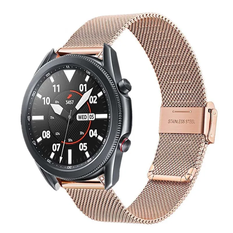 

22mm 20mm bands for galaxy watch 3 band 45mm 41mm active2 mesh loop band strap for huawei watch gt2e 2 amazfit bip gts watchband