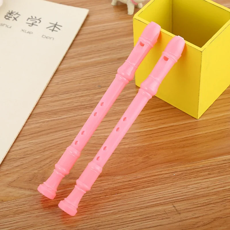 20Pcs Wholesale creative flute shape gender-neutral pen, cute cartoon learning stationery