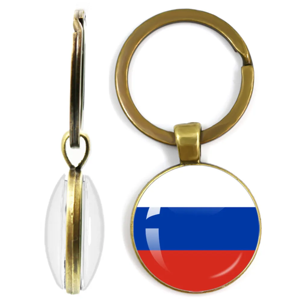 Double-Sided Bandeira Nacional Keychain, Coreia Keyring, Rússia, Áustria, Argentina, Estados Unidos, Turquia, Espanha, Coreia Keyring