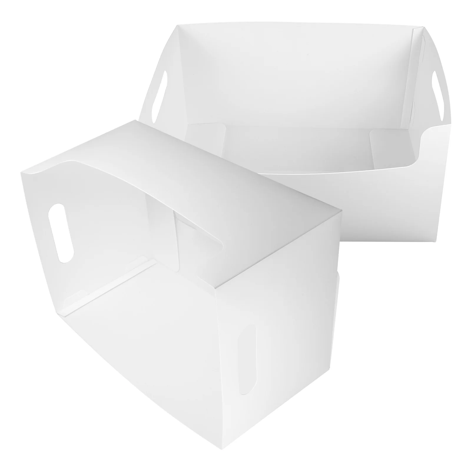 

2 Pcs Document File Rack White 25 5x17x13 5CM Magazine Holder Desk Organizer Storage Box ABS Material Home Use