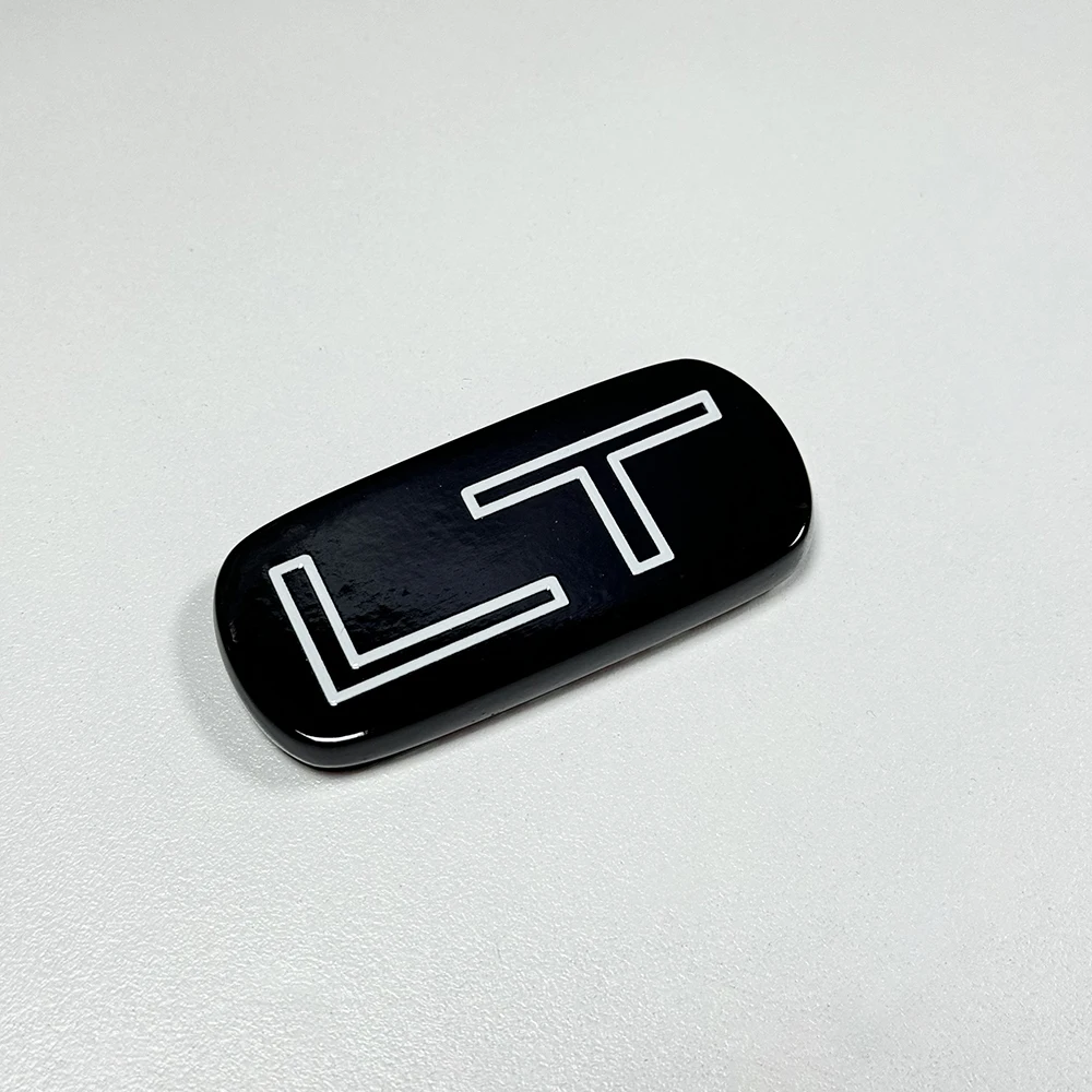 

White LT Nameplate Emblem Car Badge For 99-07 Silverado Suburban Backed with 3M Tape 2.5" x 1.2"