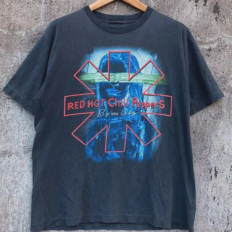 

American Texture Tee High Quality Luxury Brand 2025 Red Hot Chili Peppers Music Album Short Sleeve T-shirt Cec Literary Fresh
