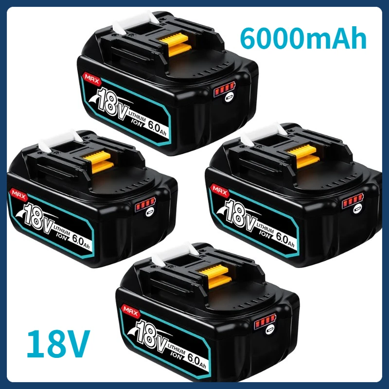 

18V Lithium Battery 6.0/8.0Ah Rechargeable Battery LED Lithium-ion Replacement for LXT BL1860 1850 18v 9A 6000mAh