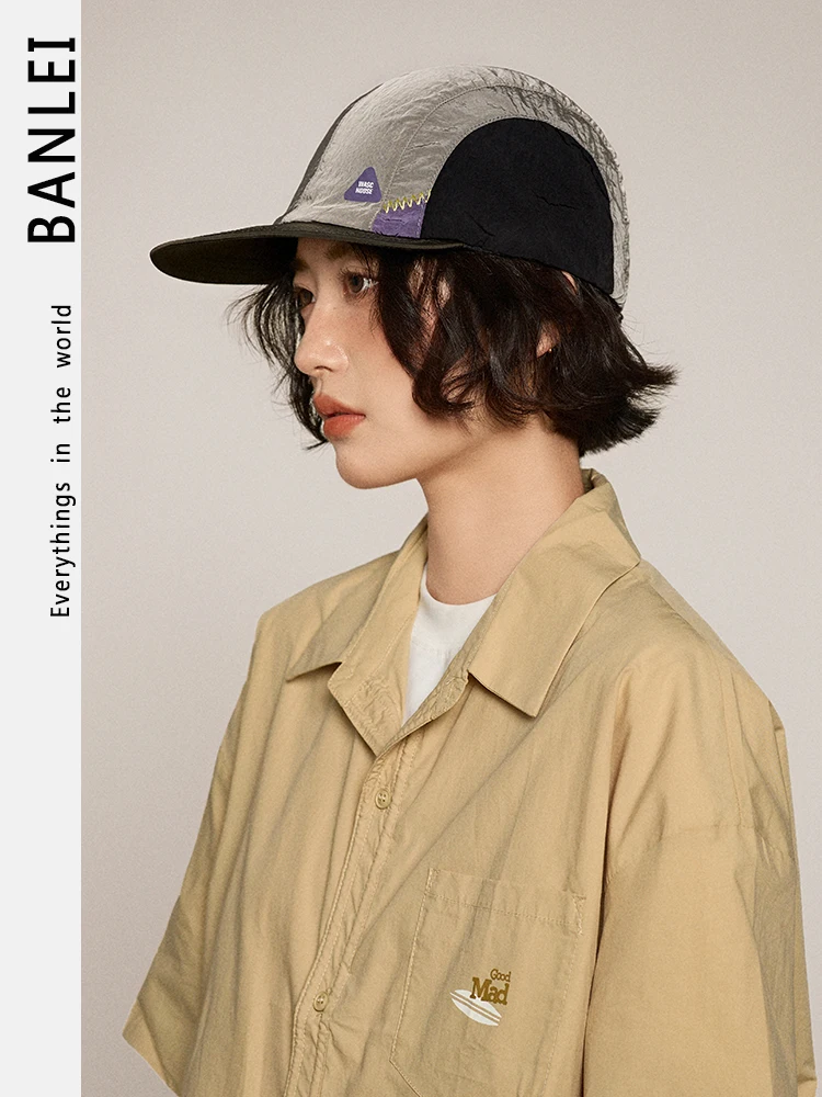 

Quick-drying drawstring color matching cap summer thin outdoor men's and women's sunscreen baseball cap