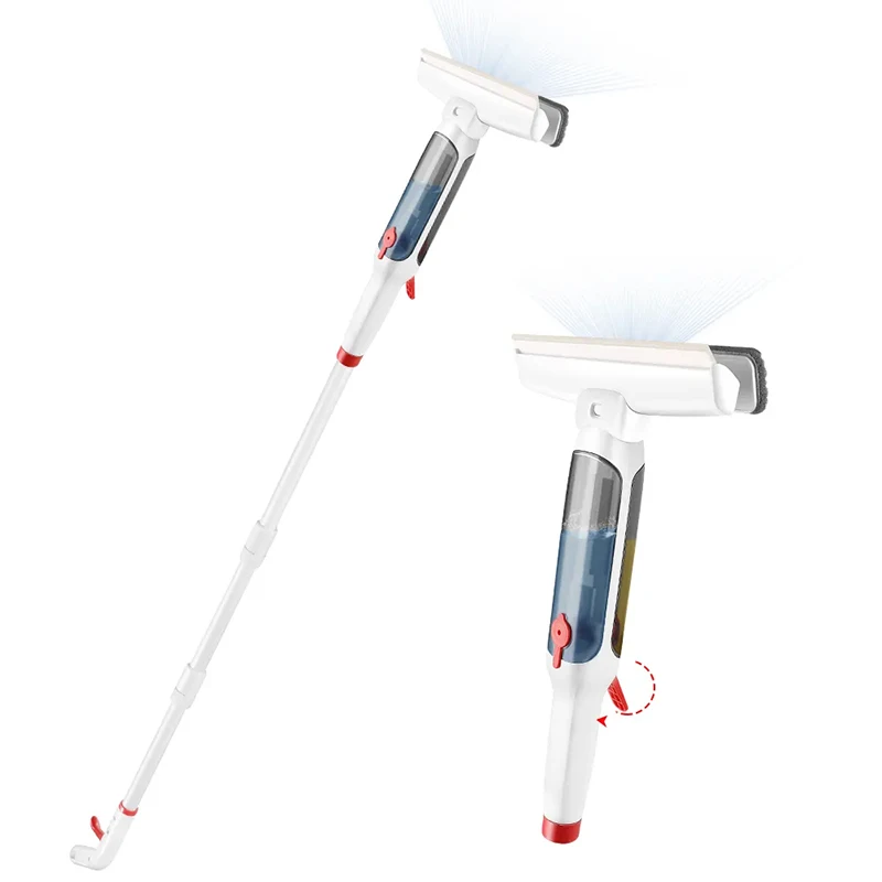 

Long Handle Double Head Window Cleaner Soap Dispense Shower Window Wiper Scraper for Spray Window Cleaning