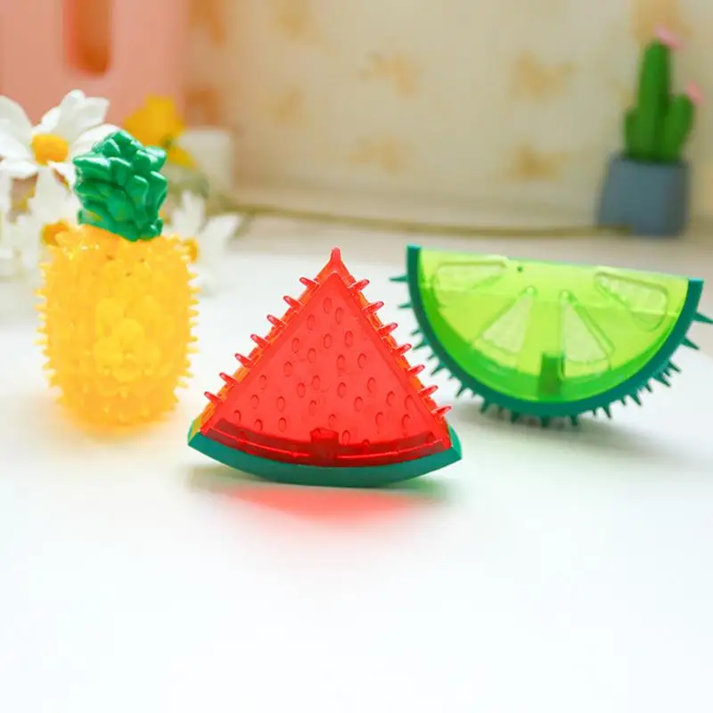 Pet Cooling Chew Toy Reusable Dog Cat Toy Teething Summer Cooling Watermelon Pineapple Lemon Ice Froz-en Fruit Shape Toy