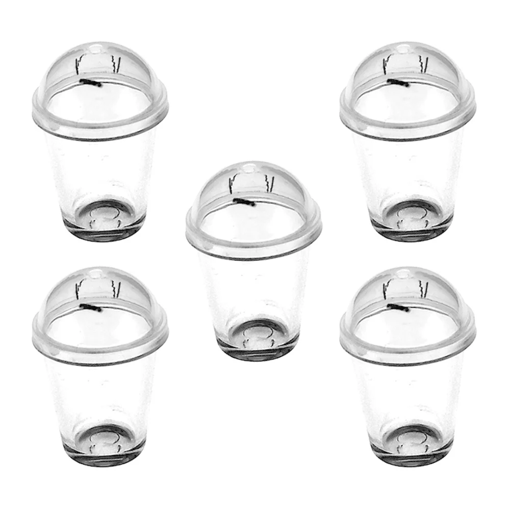 

5 Pcs Drinking Cup Model Espresso Ground Coffee Clear Plastic Miniature Cups Simulated