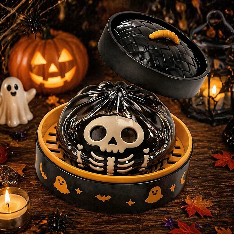 Halloween Ghost Squishy Squeeze Toy Spooky Stress Relief Fidget Doll Cute Trick‑or‑treat Party Favor Desktop Decoration Toy