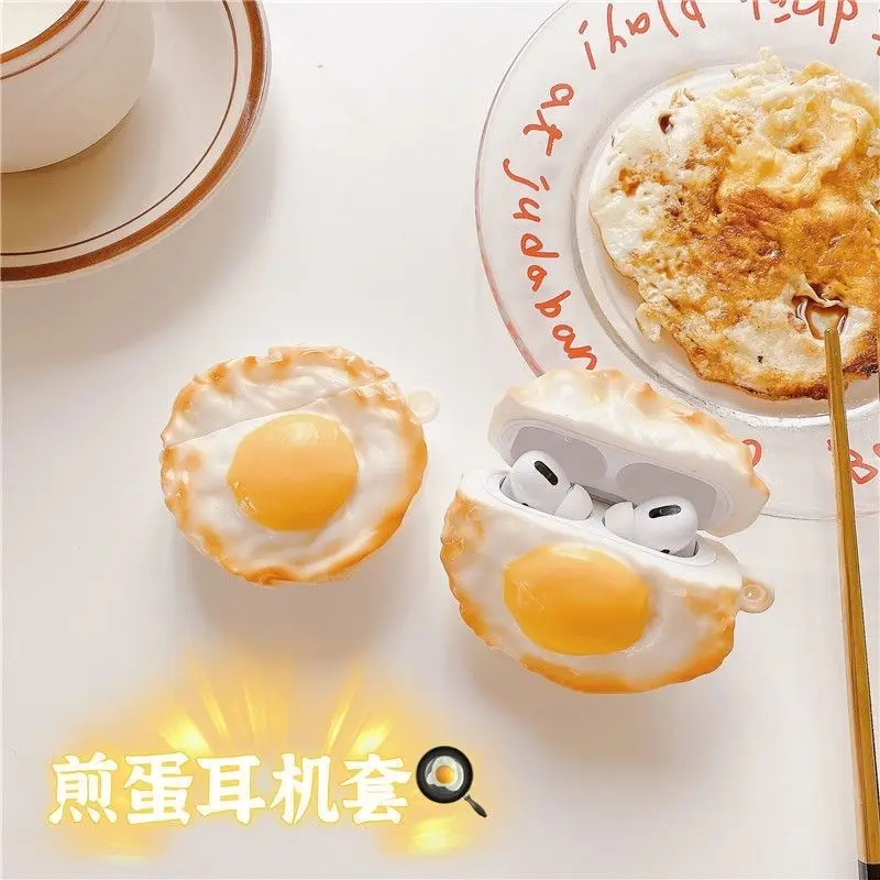 Creative simulation of the lotus omelette omelette for AirPods 2 protective case AirPods Pro headphone cover silicone drop-proof