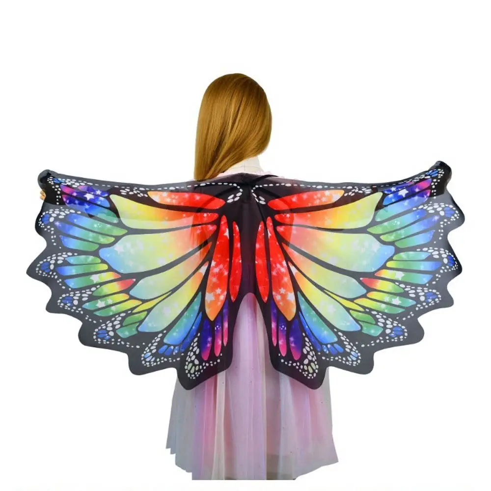 Cute Chiffon Butterfly Cape Gradient Costume Scarves & Wraps Party Props Dressing Up Butterfly Wings Shawl Kids