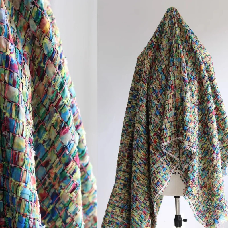 

Chiffon Gradient Coarse Woolen Soft Fabric for Fashion Dress Stage Costume Design Cloth Diy By The Meter Sewing Material