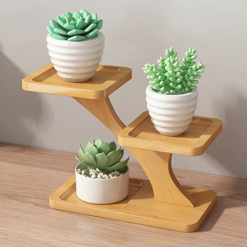 Flower Stand Mini Plant Shelf for Living Room Window Sill Balcony Flower Pot Rack Compact Plant Holder Decorative Desk Rack