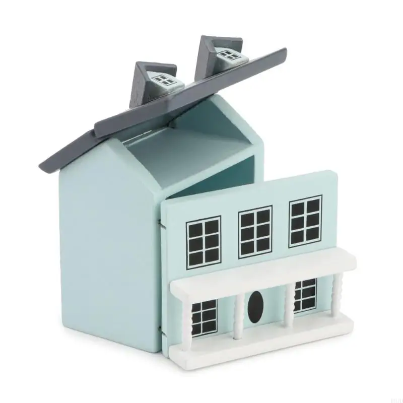 

R9JD Retro Cottage Villa Model Ornament for Kids and Home Decoration Vintage