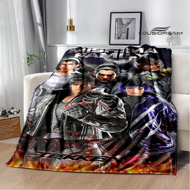 Gioco 3D tekken8 coperte stampate coperta da picnic coperte calde flanella morbida coperta accogliente coperta da viaggio per la casa regalo di