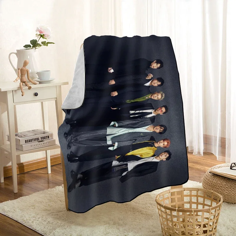 New Arrival Super Junior KPOP Blankets Printing Soft Blanket Throw On Home/Sofa/Bedding Portable Adult Travel Cover Blanket
