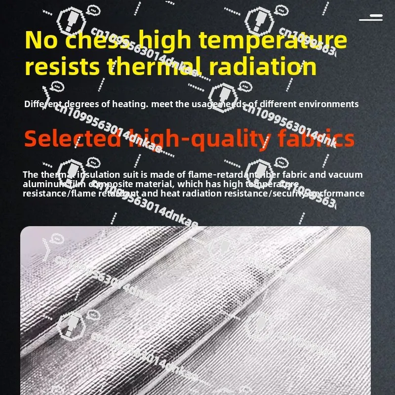 Fire Insulation Clothing 1000 Degrees Flame Retardant and High Temperature Resistant Work Clothing 500 Degrees High Quality