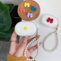 For Xiaomi Redmi AirDots 3 2 S Case Fashion Daisy Flower TPU Transparent Silicone Bluetooth Earphone Cover with Keychain