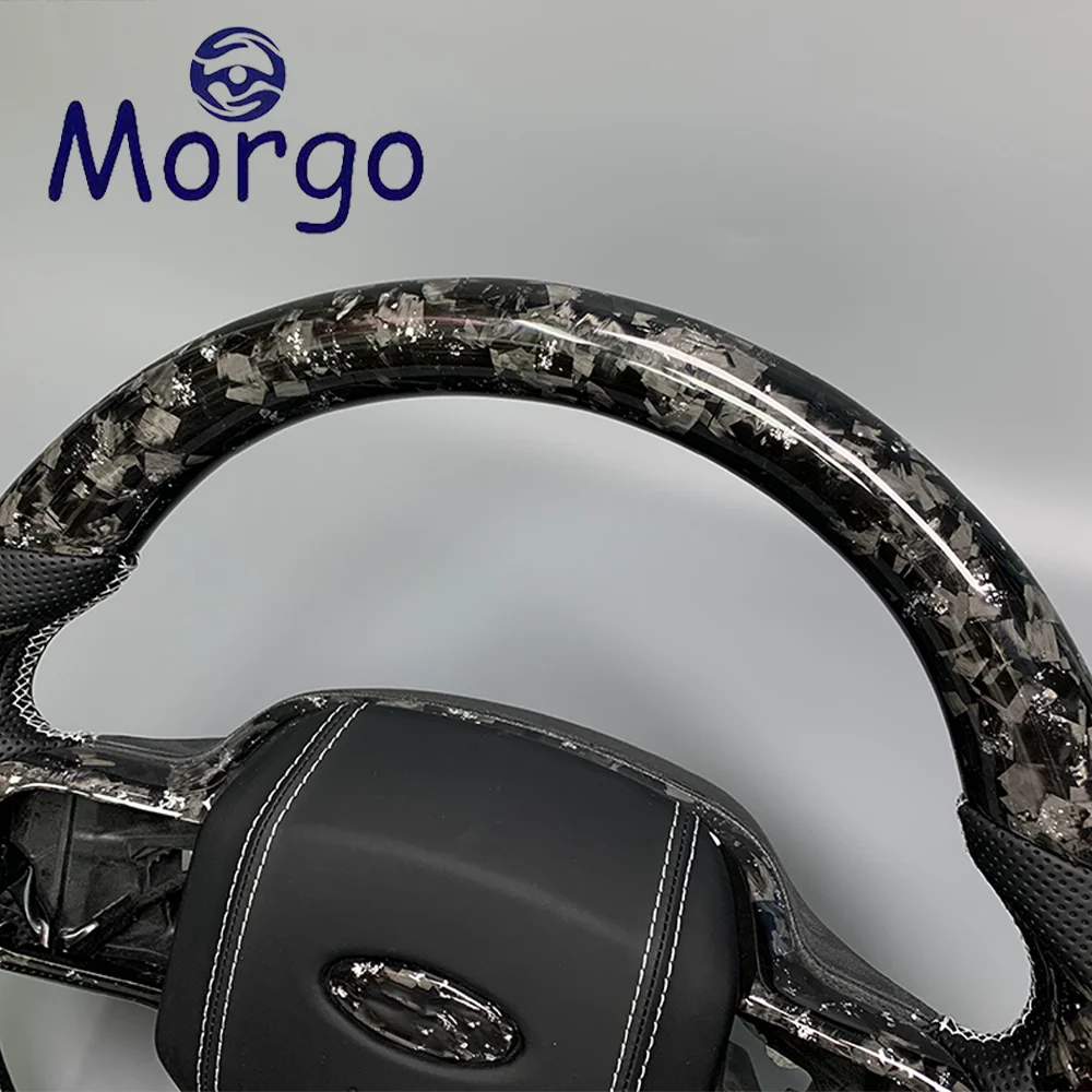 Racing style design for Ford custom LED carbon fiber steering wheel suit for Raptor F150 F250 F350 R XL XLT Shelby 2021-2025