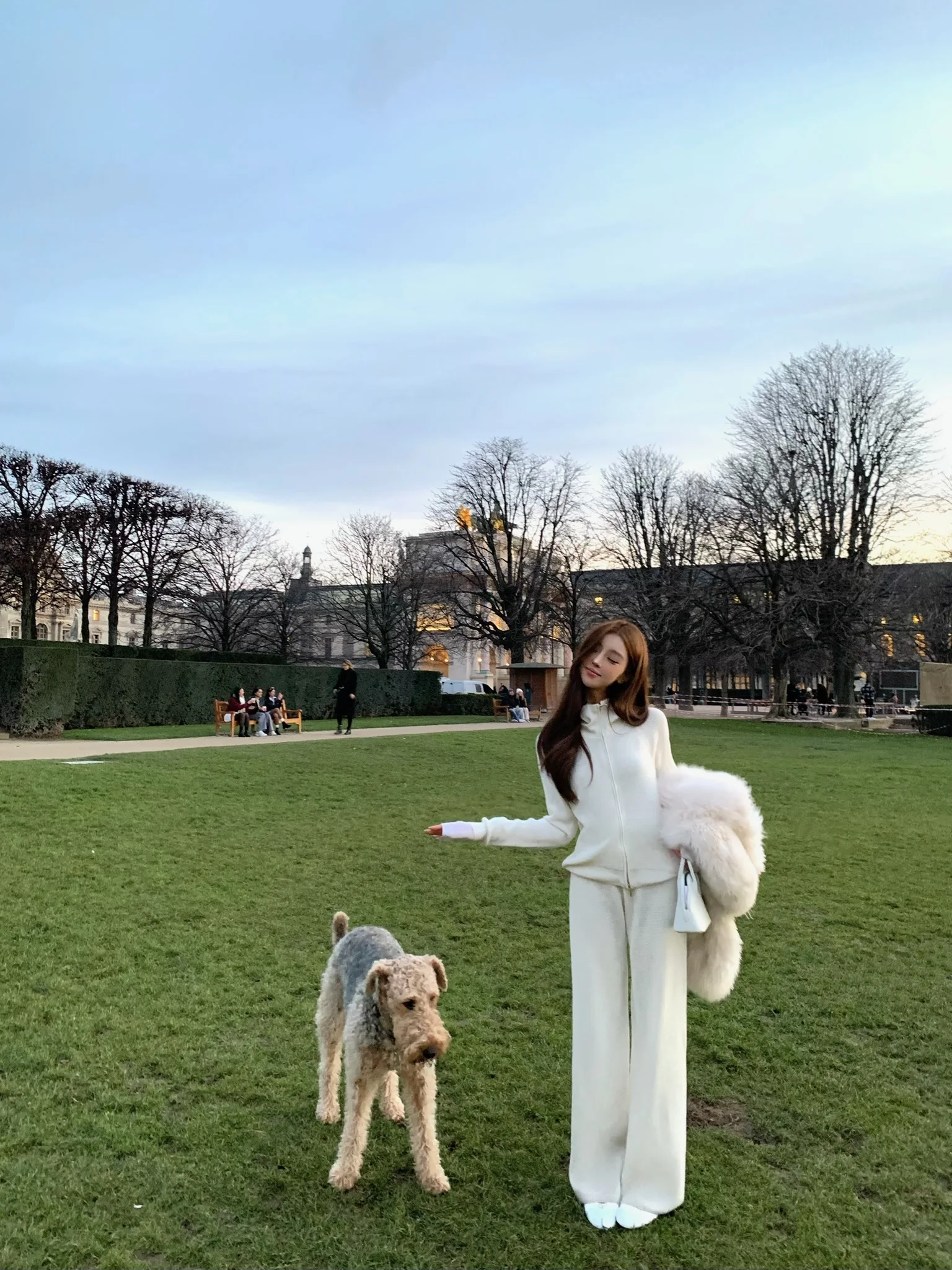 

Вязаный комплект Woppei, повседневный свободный крой, кардиган с открытым воротником на молнии и прямые брюки, женская зимняя удобная одежда