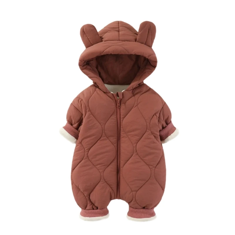 

Jumpsuit Hooded Snowsuit Newborns Boys Girls Romper Coat Clothes for Infant