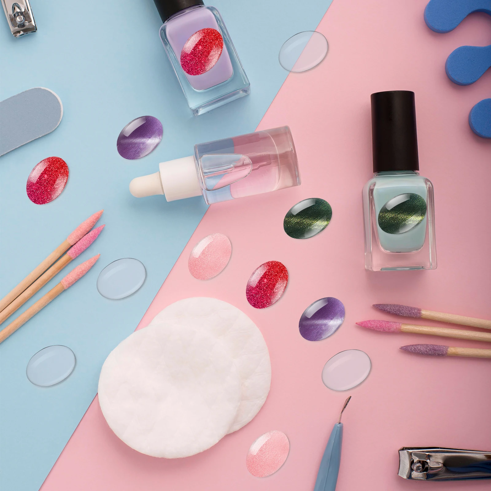 

Glass Nail Color Chart Beads Display Book Charts Manicure Showing Colors Polish