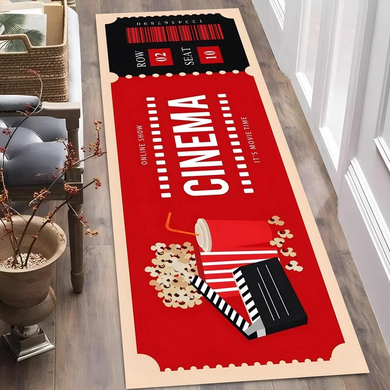Home Cinema Tickets - سجادة أرضية بتصميم تذكاري لفيلم السينما