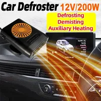 Car Auto Heater Portable Electric Heating Fan 12V 200W Quiet Small Space Defogger Vehicle Defroster Automotive Window Demister