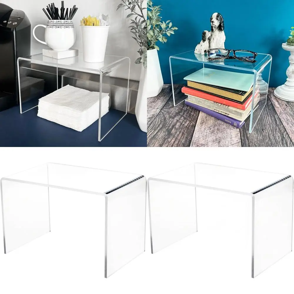 

Compact Clear Acrylic Display Stand, 7 High x 10.5 Wide x 7 Deep, 1/4 Thick, Set of 3