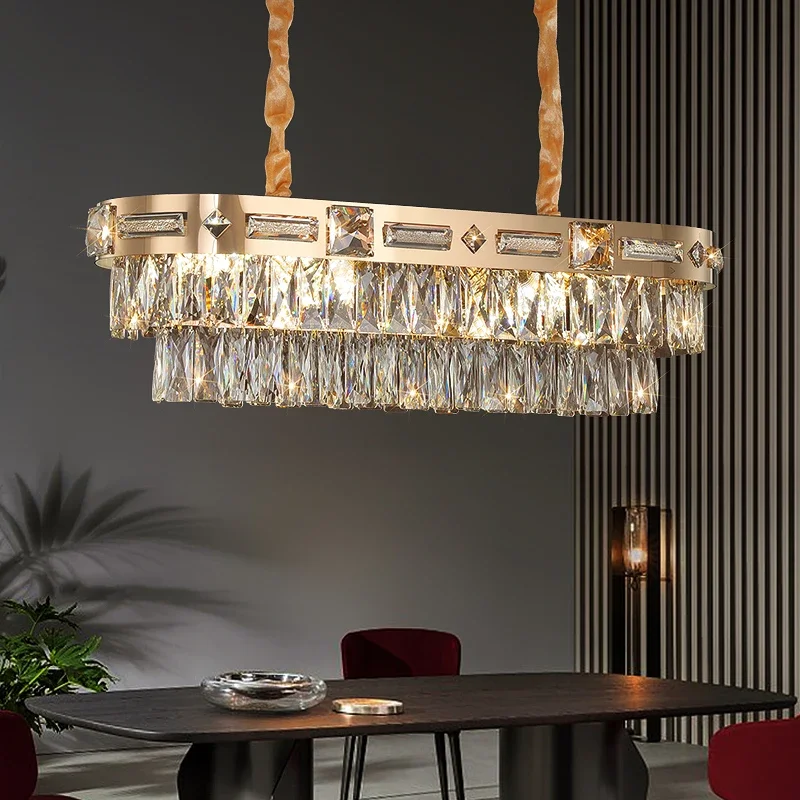 

Modern Luxury Crystal Chandelier Home Decor Items Led Light Home Decoration Living Room Dining Table Light Accessories For Decor