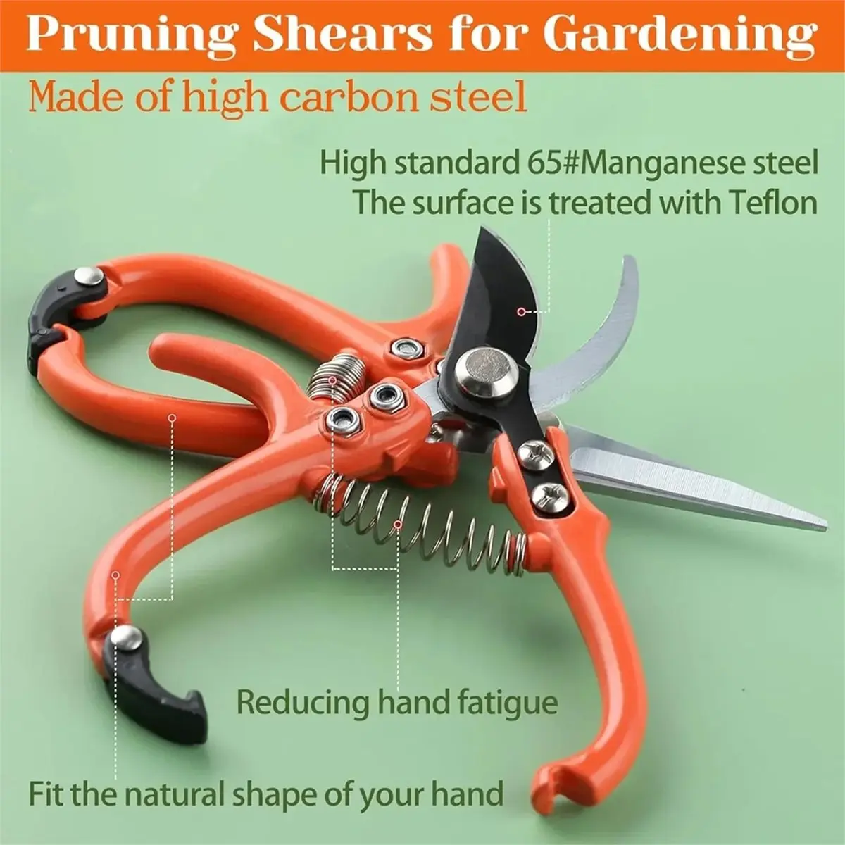 Steel Garden Pruning Shears Effortless Branch Cutter for Trees Flowers Shrubs Professional Gardening Tools