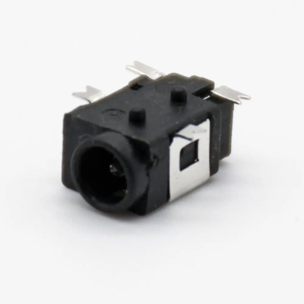 30PCS DC Power Jack Female Connector SMD Solder Lug Horizontal Unshiled 3.6 * 1.3mm