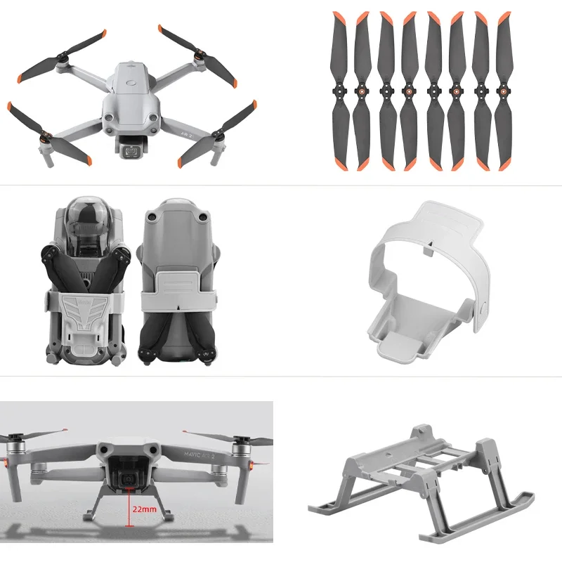 ドローン用プロペラアクセサリー,dji Air 2s/mavic Air 2用,4ペアのプロペラ7238,クイックリリース7238f,詰め替えアクセサリ