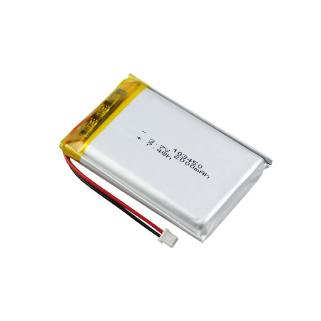 3.7V 2000mAh battery Lithium Polymer Li-Po Rechargeable Batteries 103450 For Mp3 GPS PSP phone power bank electronic Battery
