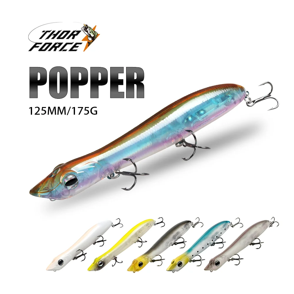 125mm 17.5g Pencil Popper Fishing Lure  Artificial Hard Baits Saltwater Surface Lures Wobbler SeabassTopwater Wobbers