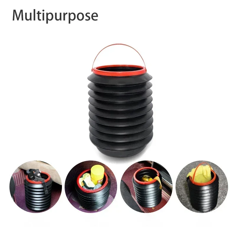 4L Collapsible Car Trash Can Portable Folding Water Bucket for Camping Carwash Laundry Travel Home Space-Saving Durable Multiuse