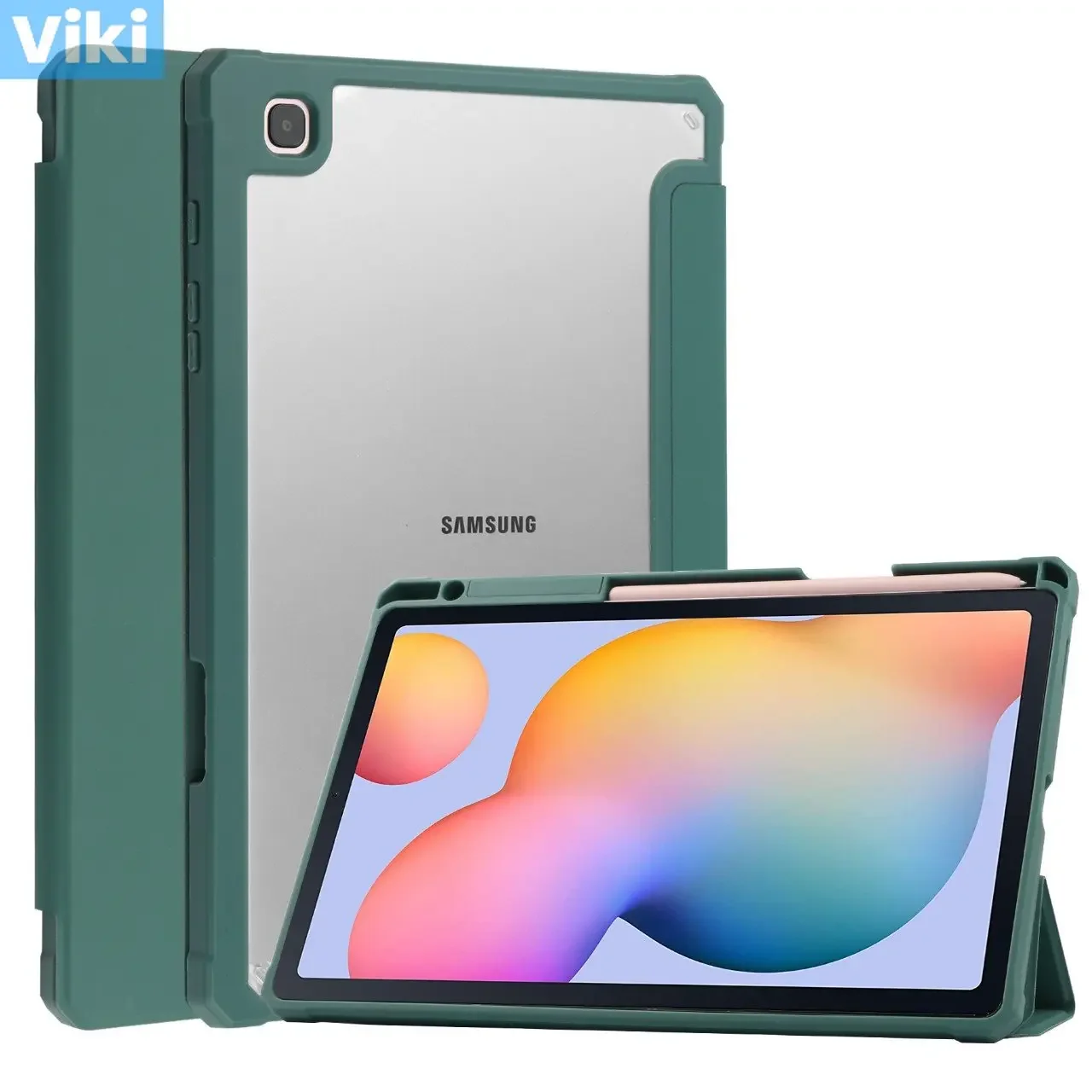 

Кожаный чехол для планшета Samsung Galaxy Tab S6 Lite 10,4 2020/2022, ультратонкий защитный чехол в три сложения для Tab S7/S8, 11 дюймов